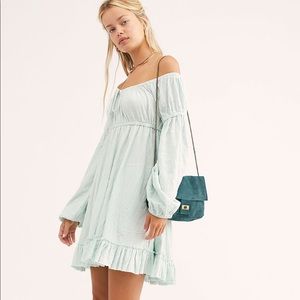 Free People baby love blue Lowry Mini Dress